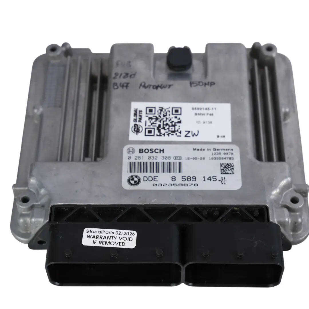 BMW F46 218D B47 150KM Sterownik Moduł Silnika Zestaw DDE Automat - SKU 8589145-11 - Numer Części 8589145