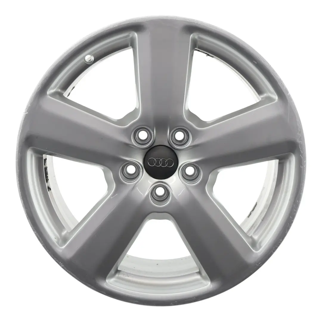 Audi A4 B7 Silberne Leicht Metall Felge 18" ET:43 8J - SKU 8E0601025AK-1 - Teilenummer 8E0601025AK