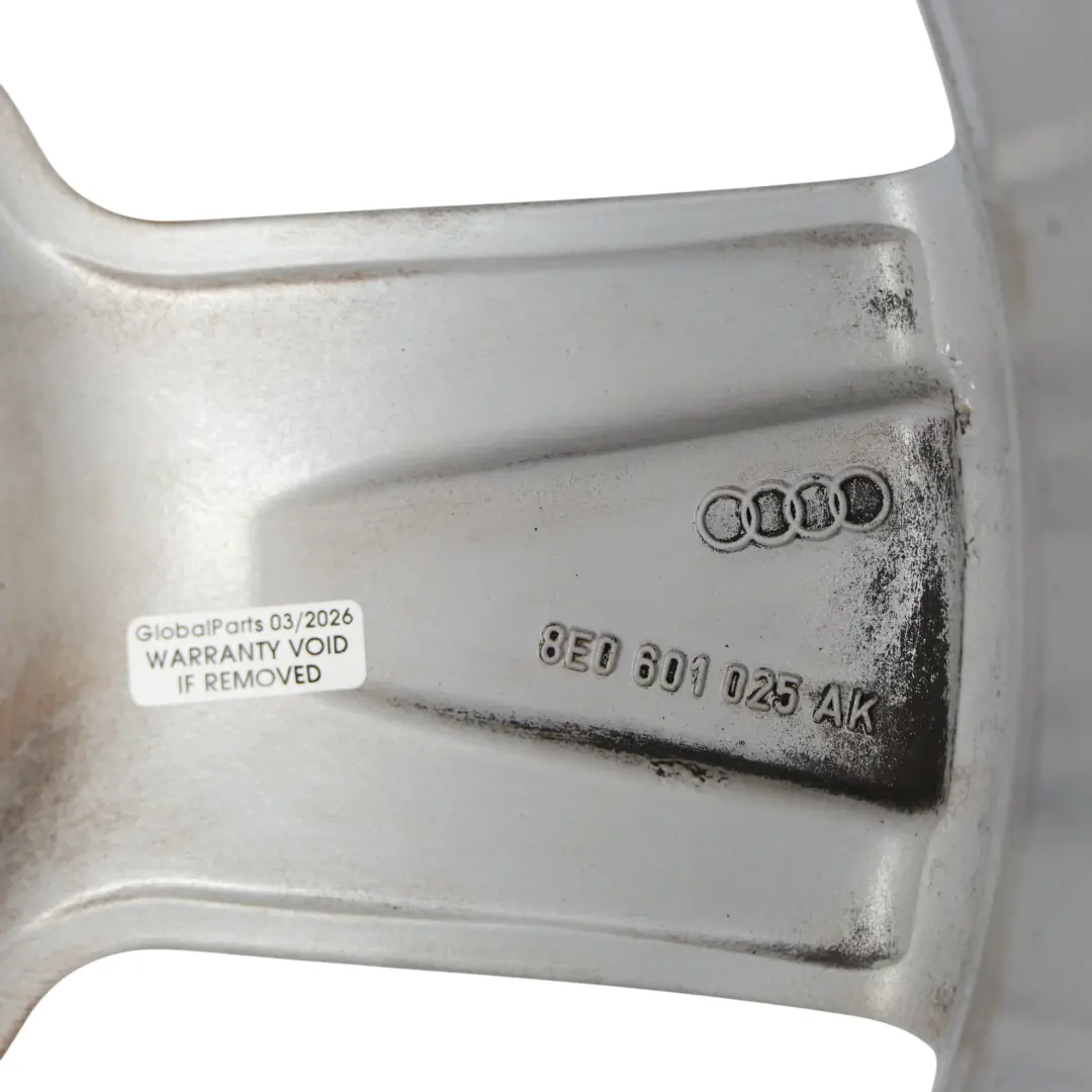Audi A4 B7 Felga Aluminiowa Srebrna 18" ET:43 8J - SKU 8E0601025AK-1 - Numer Części 8E0601025AK