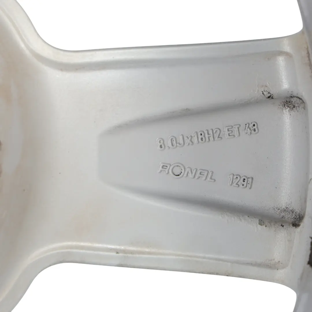 Audi A4 B7 Silberne Alufelge Leichtmetallfelge 18" ET:43 8J - SKU 8E0601025AK-6 - Teilenummer 8E0601025AK