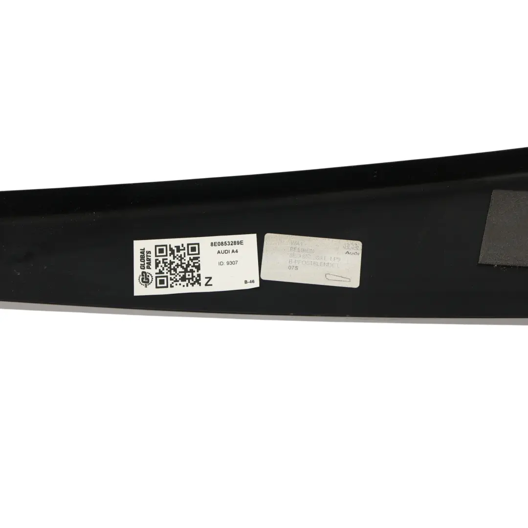 Audi A4 B7 Cache Extérieur De Montant B Gauche Noir - SKU 8E0853289E - Numéro de pièce 8E0853289E