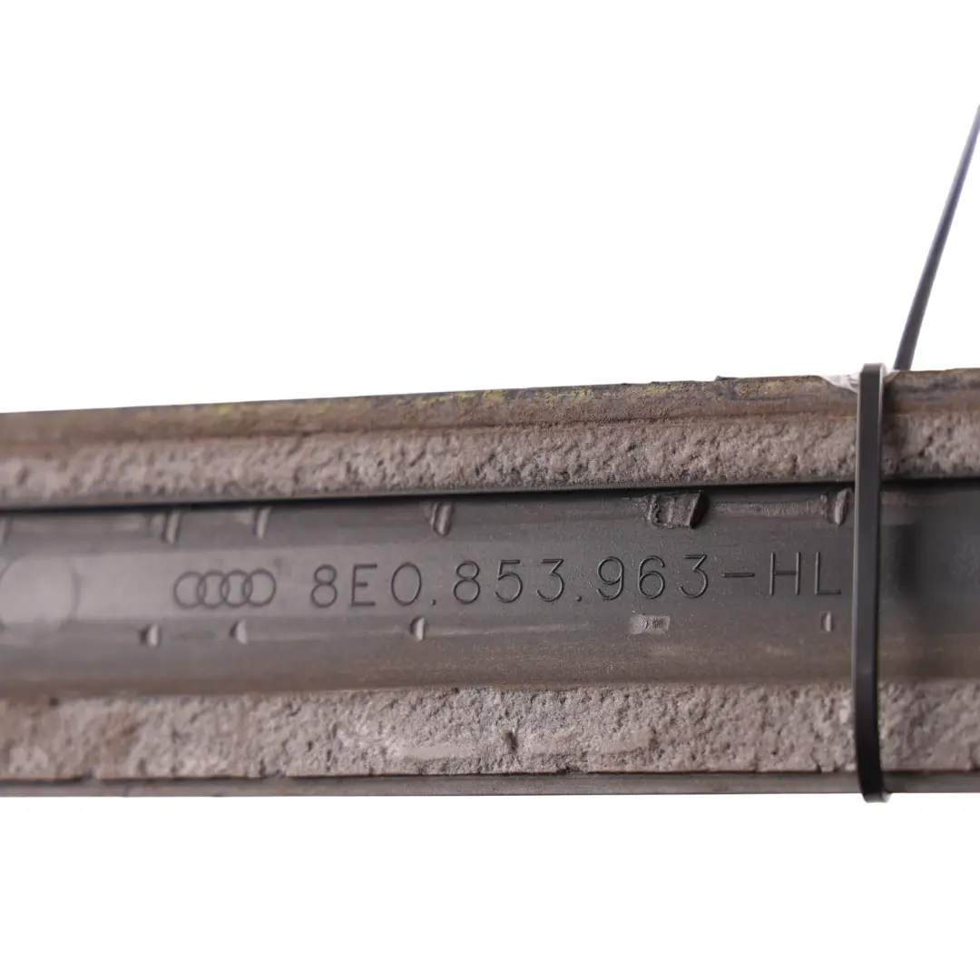 Audi A4 B7 Rear Door Strip Moulding Trim Cover Left N/S Brilliant Black - Y9B - SKU 8E0853963-BBL - Part number 8E0853963