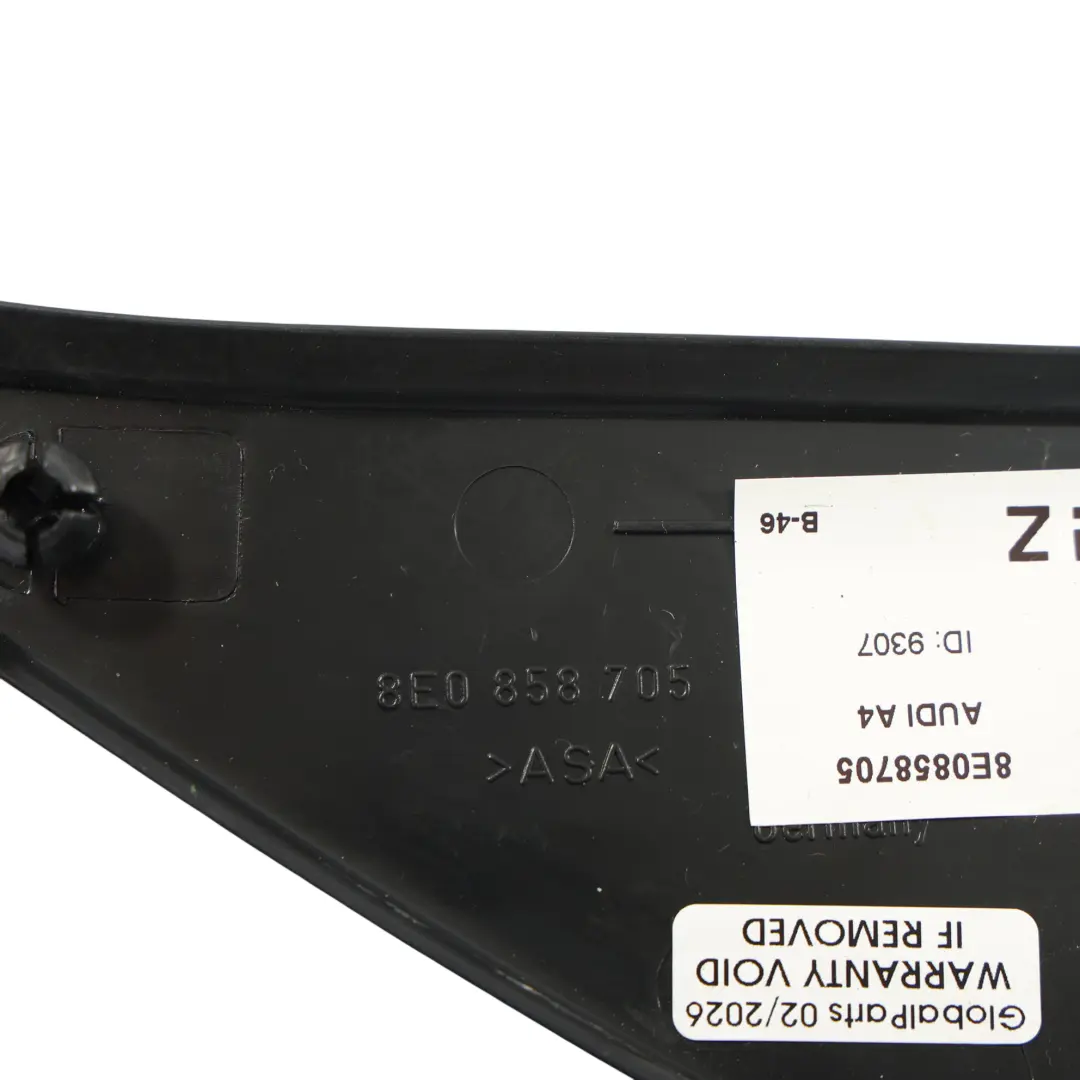 Coperchio Specchio Laterale Interno Sinistro per Audi A4 B7 con numero di parte 8E0858705 Audi A4 B7 Coperchio Specchio Laterale Interno Sinistro - SKU 8E0858705 - Numero di parte 8E0858705