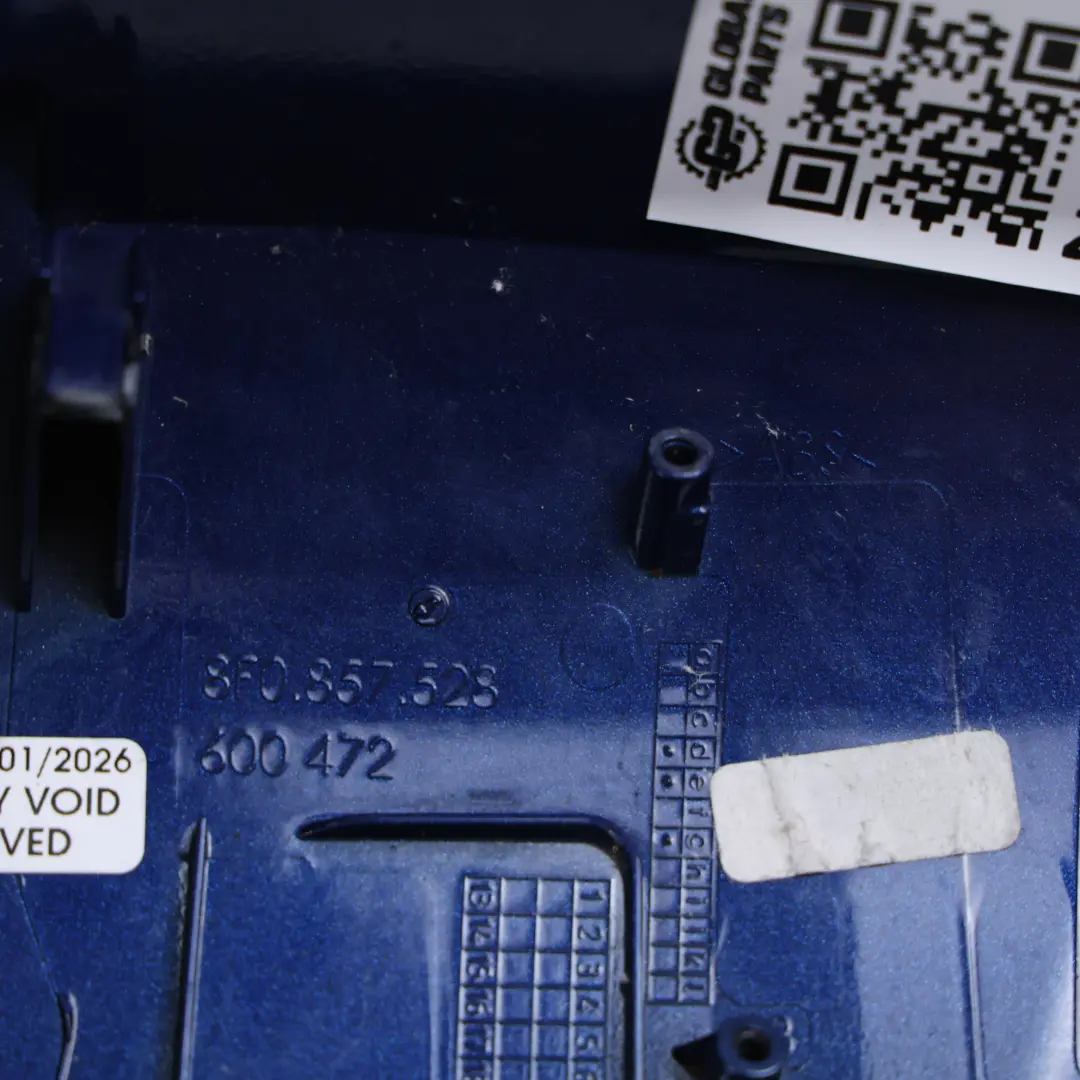 Coque Rétroviseur Extérieur Droit Côté Passager Bleu Scuba X5Q pour Audi A3 8P A4 B8 à propos du numéro de pièce 8F0857528 Audi A3 8P A4 B8 Coque Rétroviseur Extérieur Droit Côté Passager Bleu Scuba X5Q - SKU 8F0857528-SCB - Numéro de pièce 8F0857528