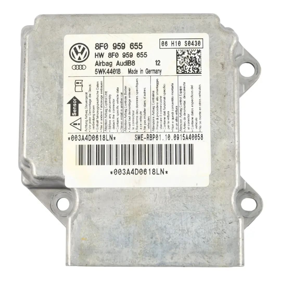 Audi A5 8F Cabrio Air Module Control Unit ECU Crash Control - SKU RHD-8F0959655 - Part number 8F0959655