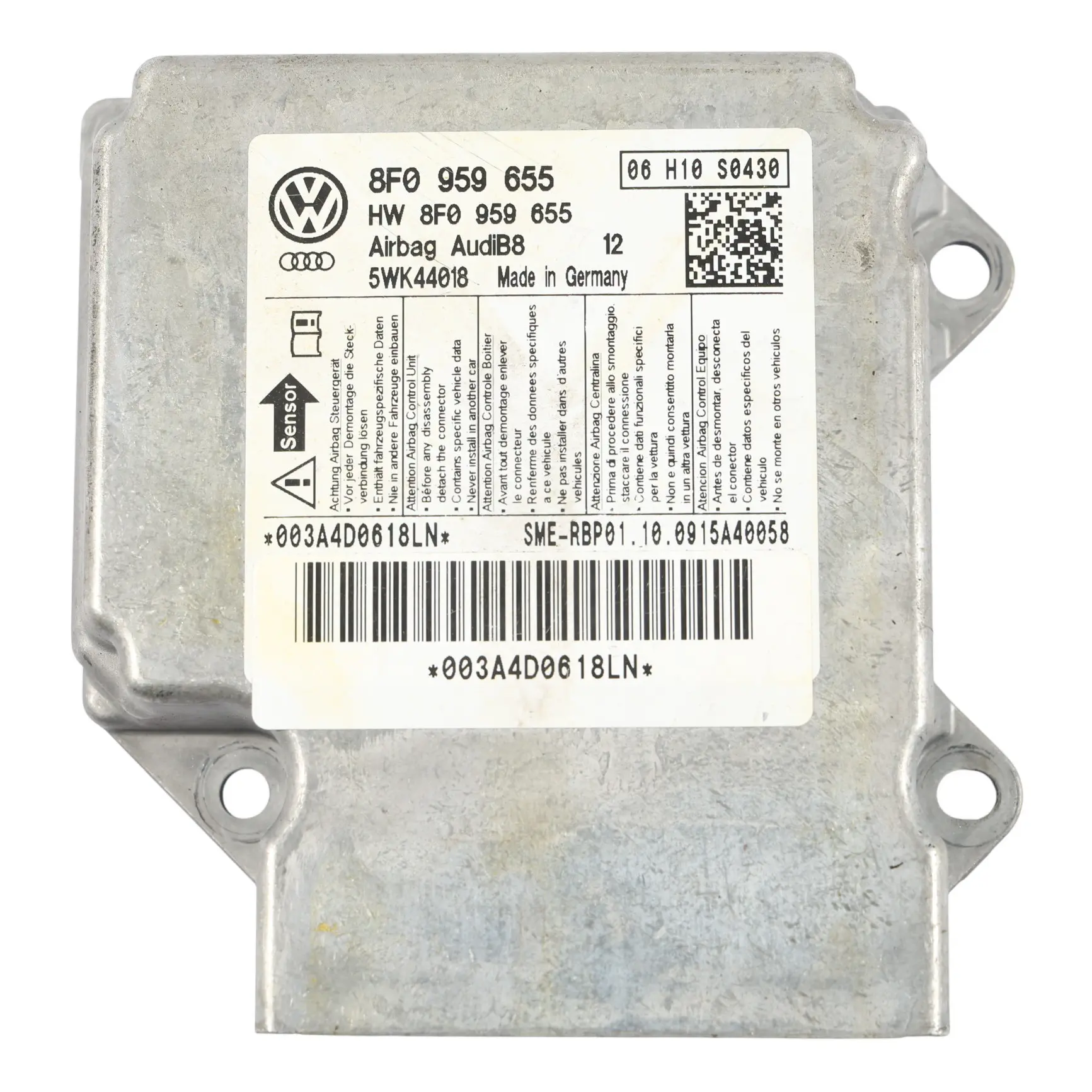 Audi A5 8F Cabrio Air Module Control Unit ECU Crash Control 8F0959655