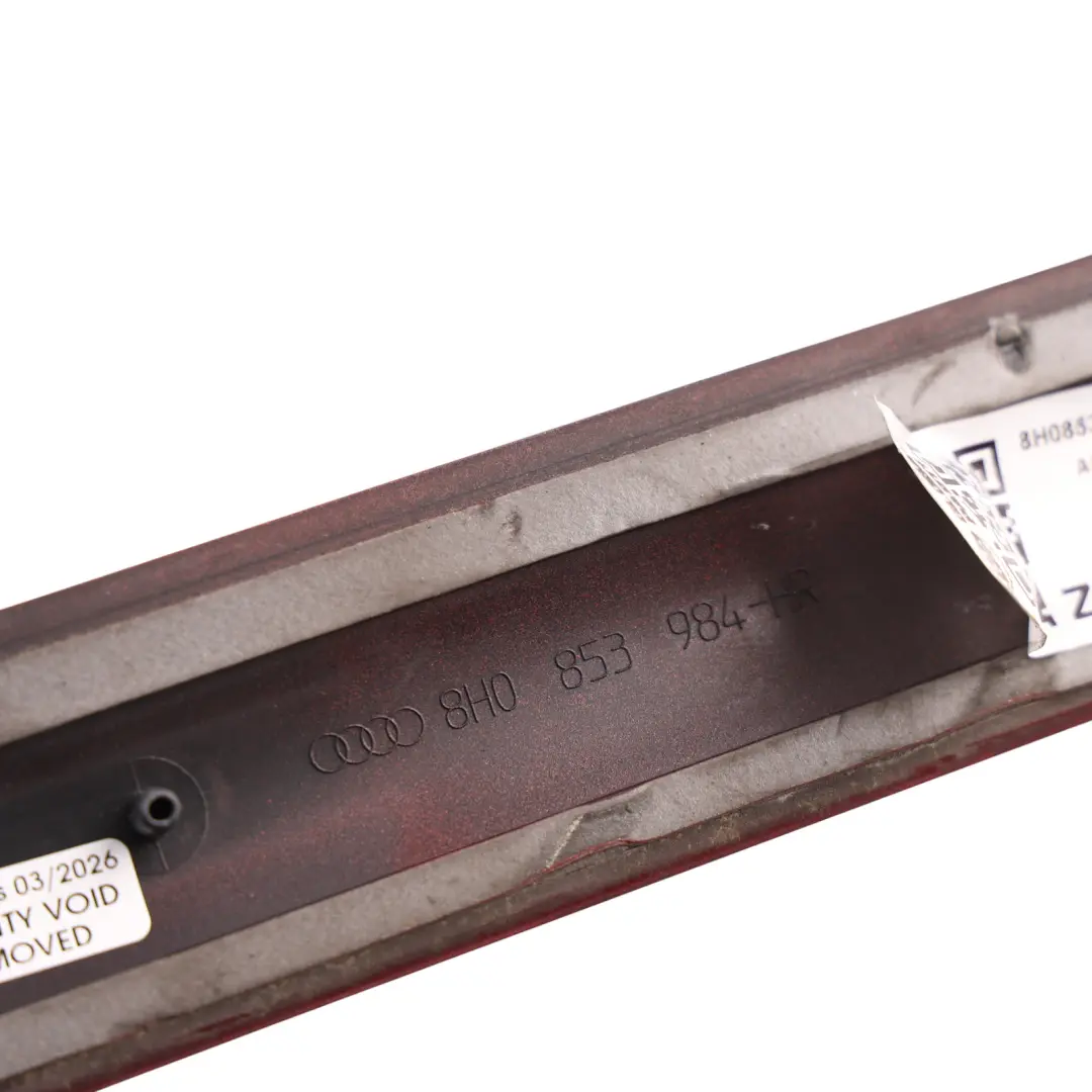Audi A4 B8 Cabrio S-Line Rear Door Trim Strip Right O/S Garnet Red-Z3F - SKU 8H0853984-GAR - Part number 8H0853984