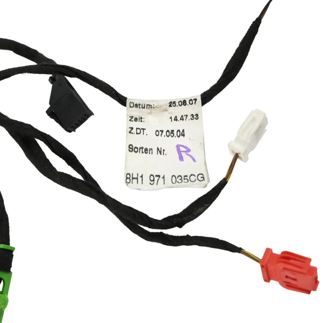 Kabelbaum Kabel Vorne Fahrerseite für Audi A4 S Line mit Teilenummer 8H1971035CG Audi A4 S Line Kabelbaum Kabel Vorne Fahrerseite - SKU 8H1971035CG - Teilenummer 8H1971035CG
