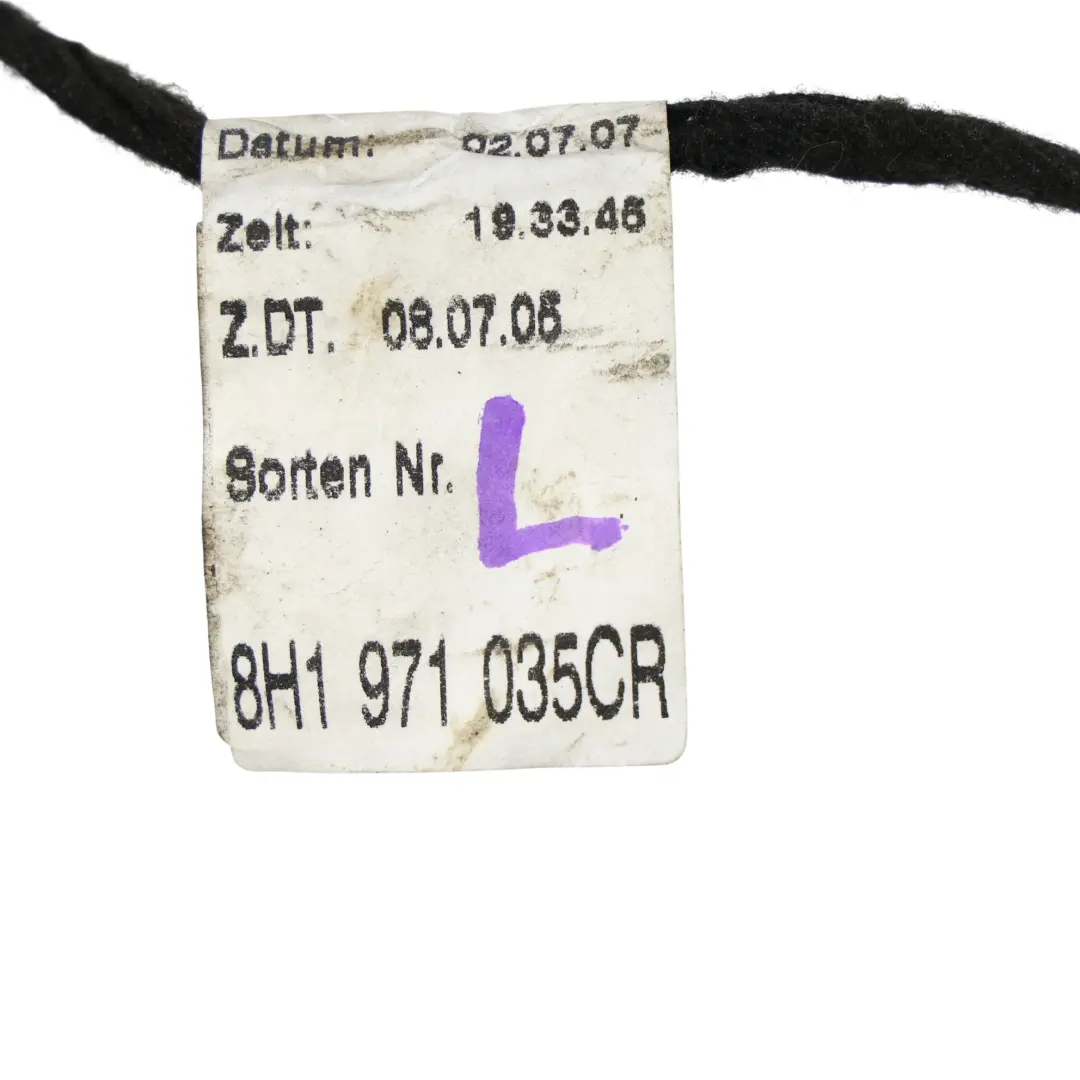 Door Wiring Harness Cable Front Passenger 8H1971035CS to Audi A4 S Line with Part number 8H1971035CR Audi A4 S Line Door Wiring Harness Cable Front Passenger 8H1971035CS - SKU 8H1971035CR - Part number 8H1971035CR