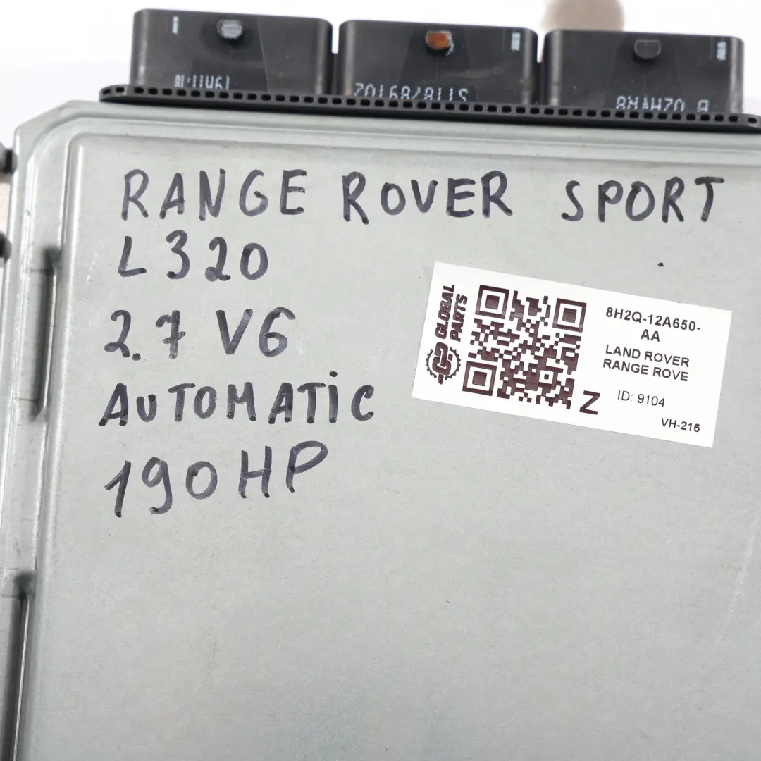 Range Rover Sport L320 276DT 190 CV Centralina Motore Automatica - SKU 8H2Q-12A650-AA - Numero di parte 8H2Q-12A650-AA