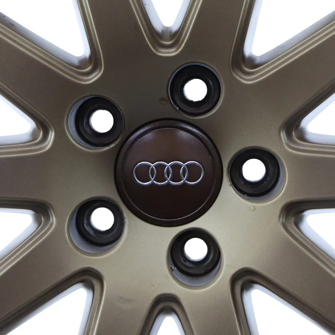 Alu Felge 18" 9J ET:52 10-Speichen Gold für Audi TT 8J mit Teilenummer 8J0601025 Audi TT 8J Alu Felge 18" 9J ET:52 10-Speichen Gold - SKU 8J0601025-1 - Teilenummer 8J0601025