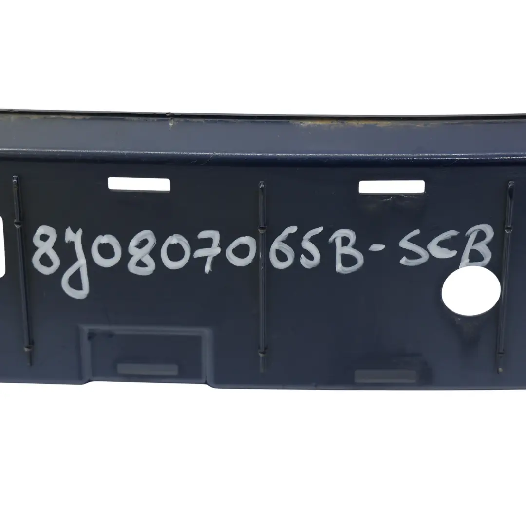 Front Bumper Trim Panel Covering Scuba Blue Metallic - X5Q to Audi TT 8J with Part number 8J0807065B Audi TT 8J Front Bumper Trim Panel Covering Scuba Blue Metallic - X5Q - SKU 8J0807065B-SCB - Part number 8J0807065B