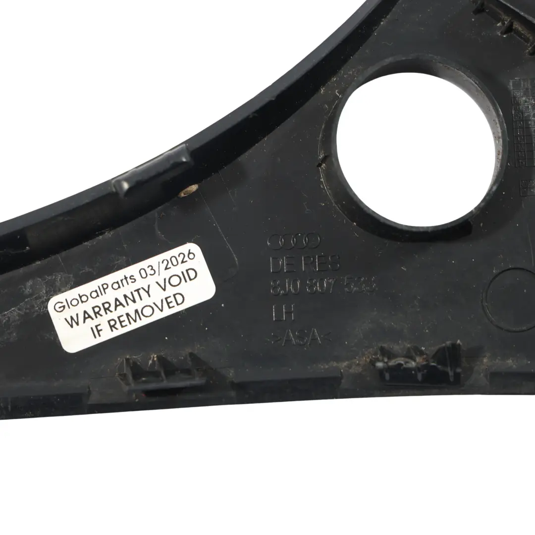 Paraurti Posteriore Copertura Superiore Sinistro per Audi TT TTS 8J con numero di parte 8J0807533 Audi TT TTS 8J Paraurti Posteriore Copertura Superiore Sinistro - SKU 8J0807533 - Numero di parte 8J0807533