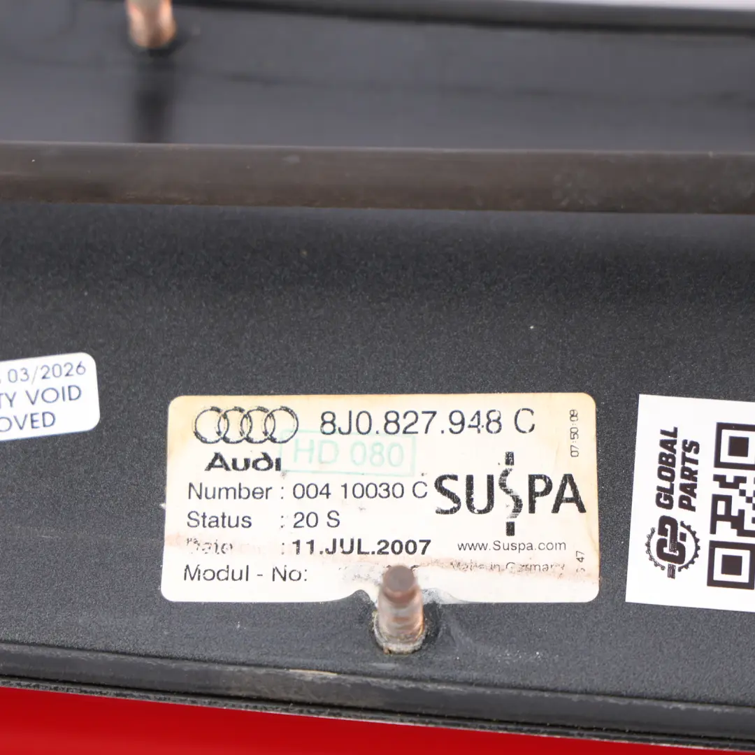 Audi TT 8J Rear Tailgate Wing Hatch Bootlid Motor Spoiler Brilliant Red - Y3J - SKU 8J0827948C-BRR - Part number 8J0827948C