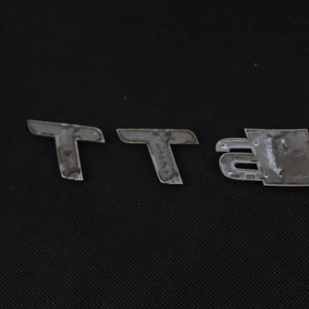 Audi TTS 8J Tailgate Bootlid Emblem Logo Rear Badge Chrome - SKU 8J0853735 - Part number 8J0853735