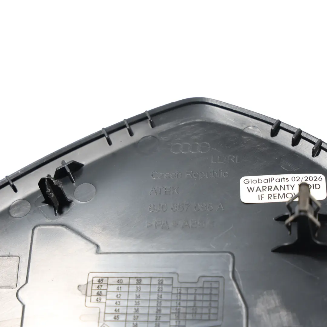 Audi TT 8J Panel Zaślepka Boczna Wykończenie Deski Konsoli Lewa - SKU 8J0857085A - Numer Części 8J0857085A