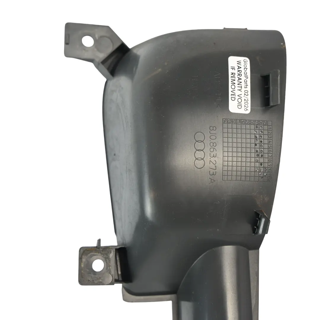 Audi TT 8J TTRS Console Freno Mano Pannello Rivestimento Anima Nero - SKU 8J0863273A - Numero di parte 8J0863273A