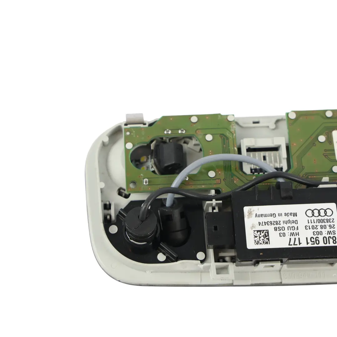 Front Roof Reading Light Courtesy Lamp to Audi TT 8J A3 8P Convertible with Part number 8J0947111CA Audi TT 8J A3 8P Convertible Front Roof Reading Light Courtesy Lamp - SKU 8J0947111CA - Part number 8J0947111CA