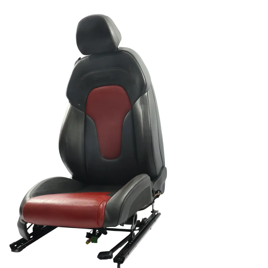Front Right O/S Interior Heated Silk Nappa Leather Black Red to Audi TTS 8J Seat with Part number 8J7881806CE Audi TTS 8J Seat Front Right O/S Interior Heated Silk Nappa Leather Black Red - SKU 8J7881806CE-1 - Part number 8J7881806CE