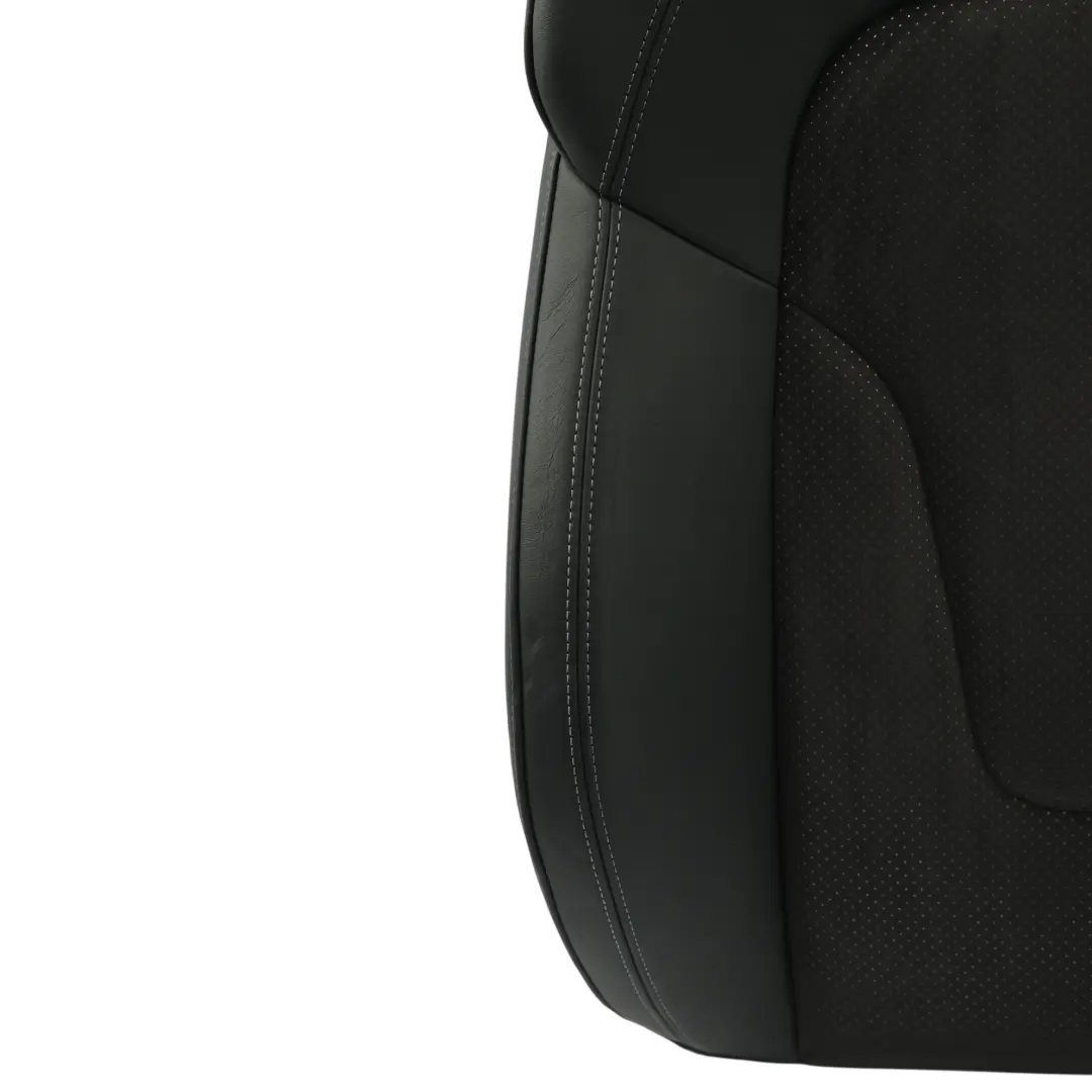 Audi TT 8J S-Line Oparcie Fotela Grzane Alcantara Skóra Czarna Lewa Przód - SKU 8J8881805AJ-2 - Numer Części 8J8881805AJ