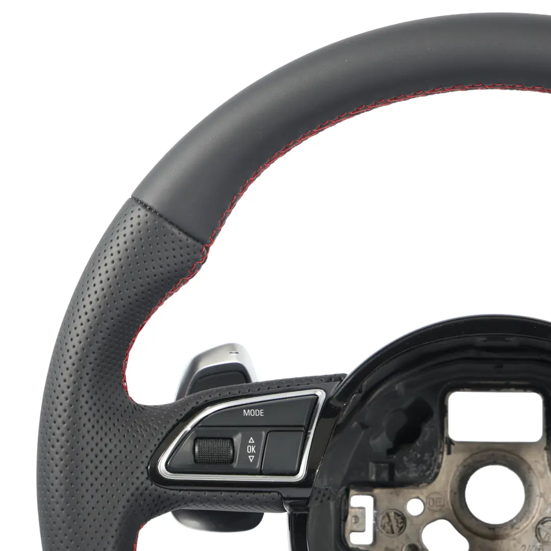 Audi A5 S5 8T Lenkrad NEU Schwarz Leder Flachboden Paddles - SKU 8K0419091DK-1 - Teilenummer 8K0419091DK