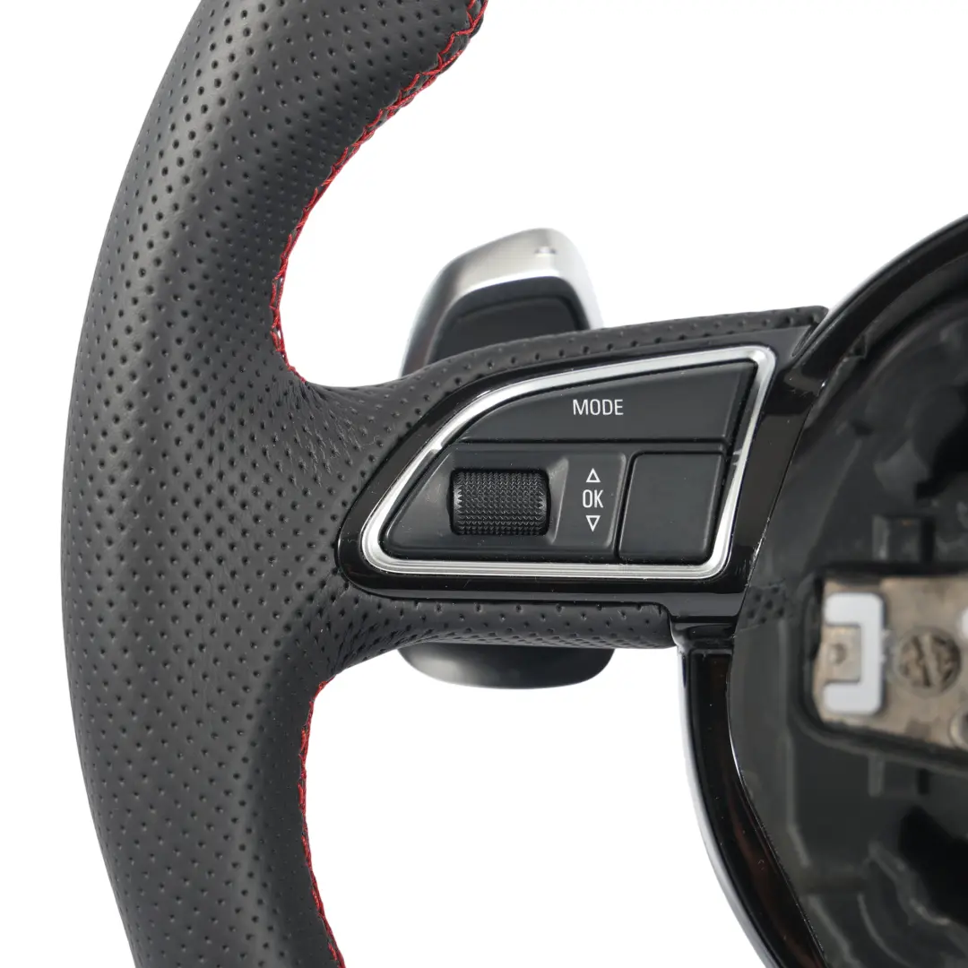 NUEVO Cuero Negro Paletas Planas para Audi A5 S5 8T Volante con número de pieza 8K0419091DK Audi A5 S5 8T Volante NUEVO Cuero Negro Paletas Planas - SKU 8K0419091DK-1 - Número de pieza 8K0419091DK