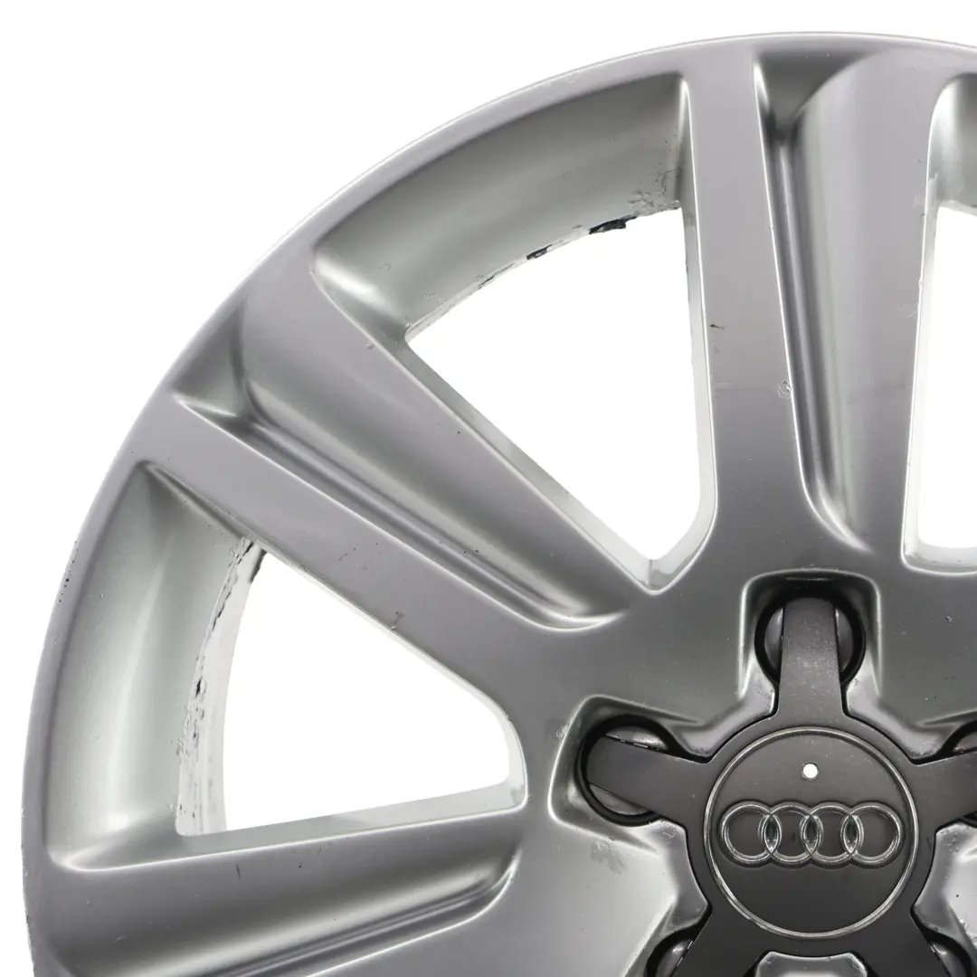 Audi A4 B8 A5 8T Srebrna Felga Aluminiowa 17" ET:45 7,5J 8K0601025B - SKU 8K0601025B-2 - Numer Części 8K0601025B-2