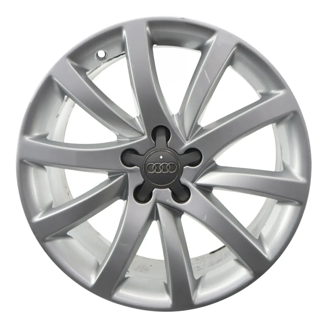 Audi A4 B8 Silberne Leichtmetallfelge Felge 18" 8J ET:47 - SKU 8K0601025BT-2 - Teilenummer 8K0601025BT