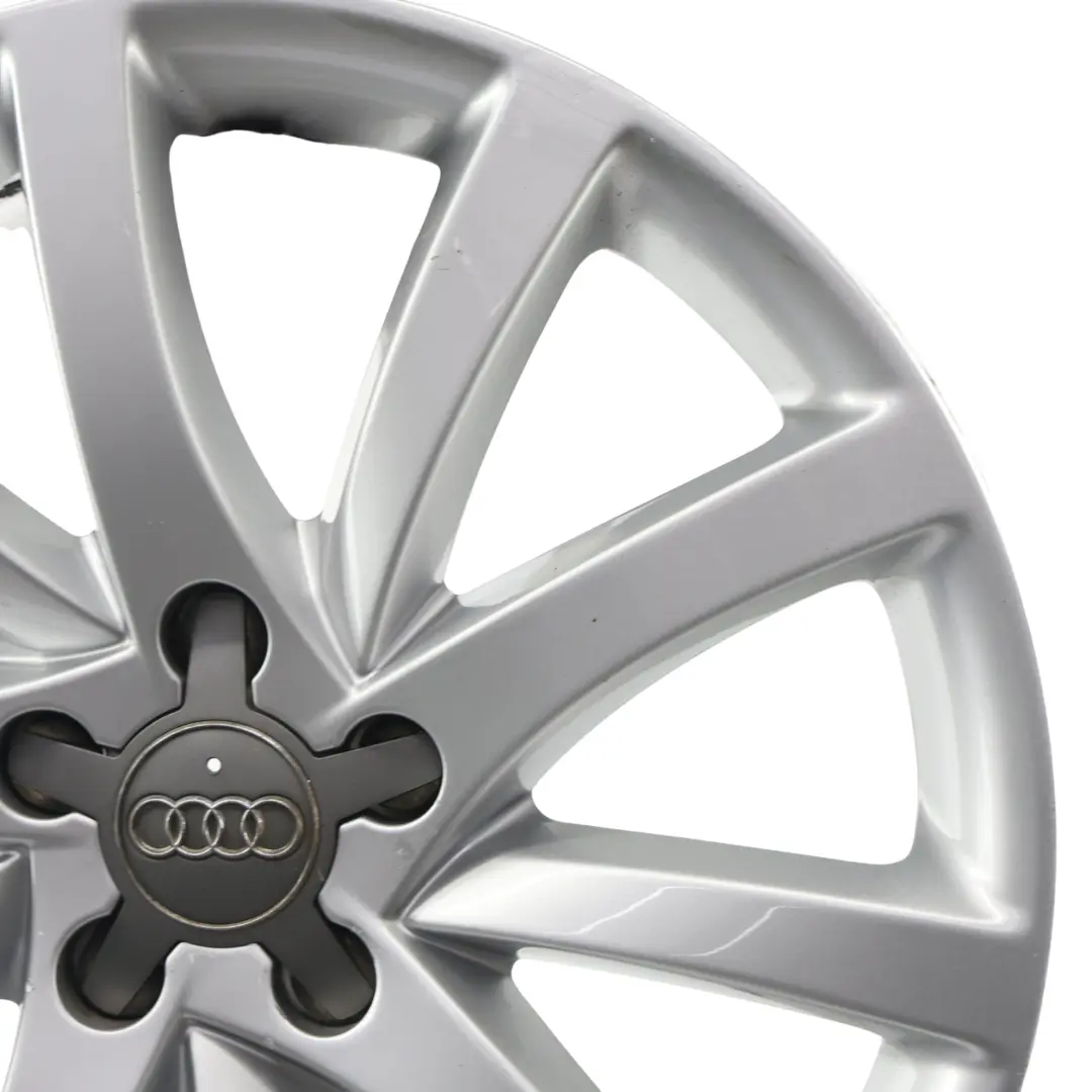 Audi A4 B8 Silberne Leichtmetallfelge Felge 18" 8J ET:47 - SKU 8K0601025BT-2 - Teilenummer 8K0601025BT