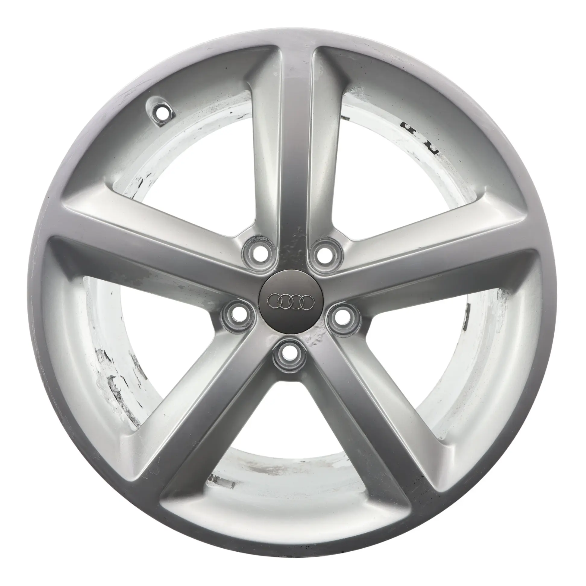 Audi A4 B8 8K Cerchio In Lega Argento 18" ET:47 8J Star Spoke 8K0601025Q
