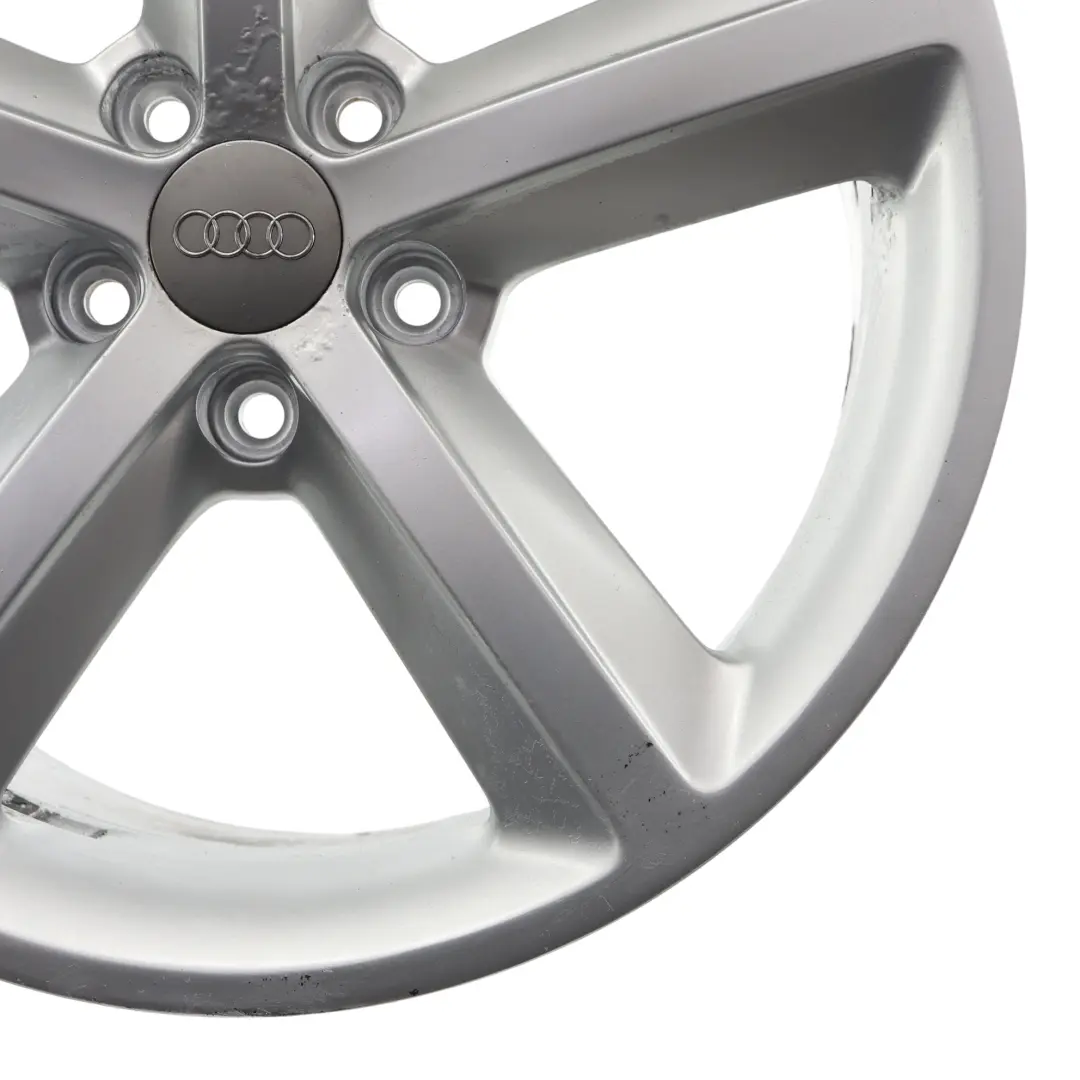 8K Silver Wheel Alloy Rim 18" ET:47 8J Star Spoke to Audi A4 B8 with Part number 8K0601025Q Audi A4 B8 8K Silver Wheel Alloy Rim 18" ET:47 8J Star Spoke - SKU 8K0601025Q-1 - Part number 8K0601025Q