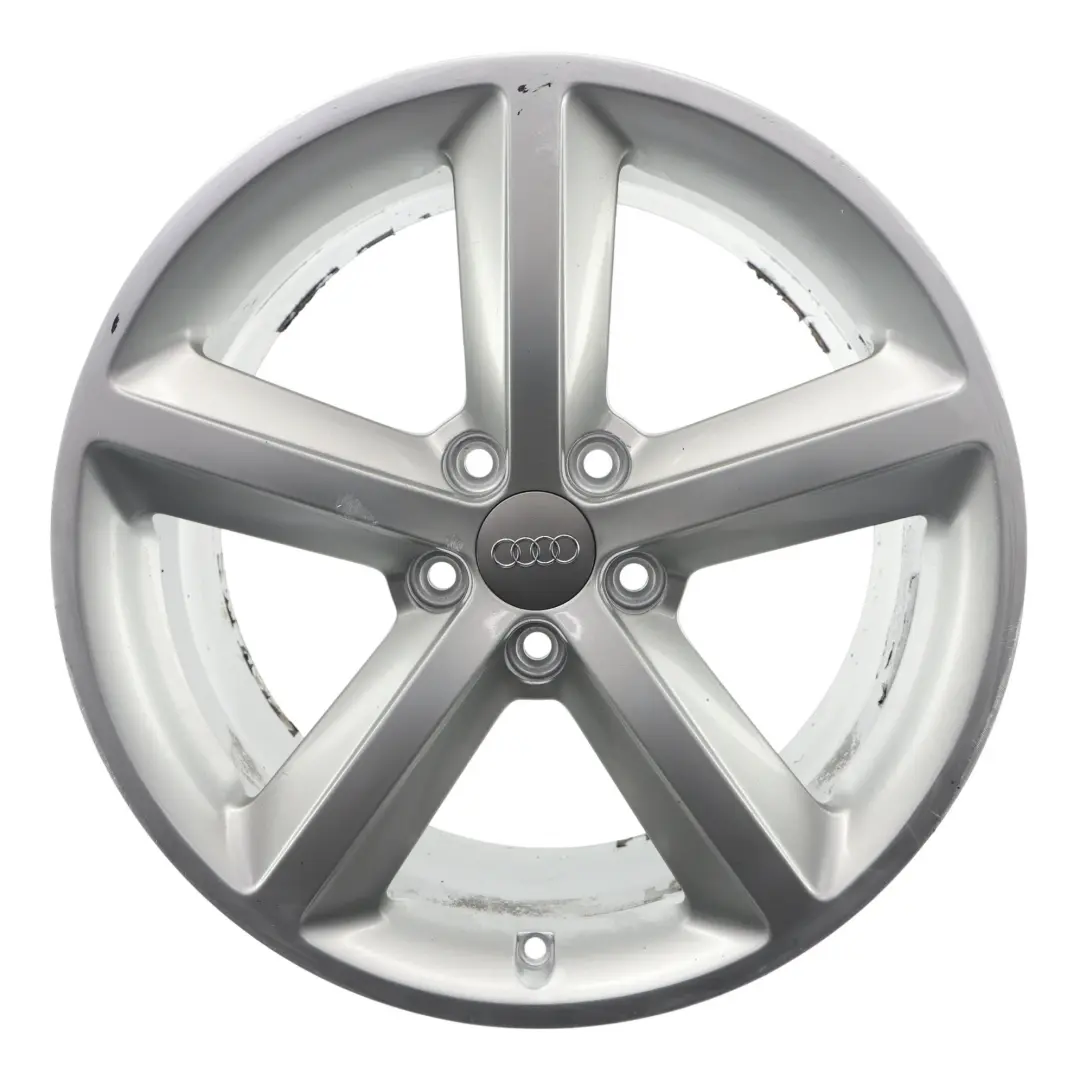 Audi A4 B8 8K Silver Wheel Alloy Rim 18" ET:47 8J Star Spoke - SKU 8K0601025Q-3 - Part number 8K0601025Q
