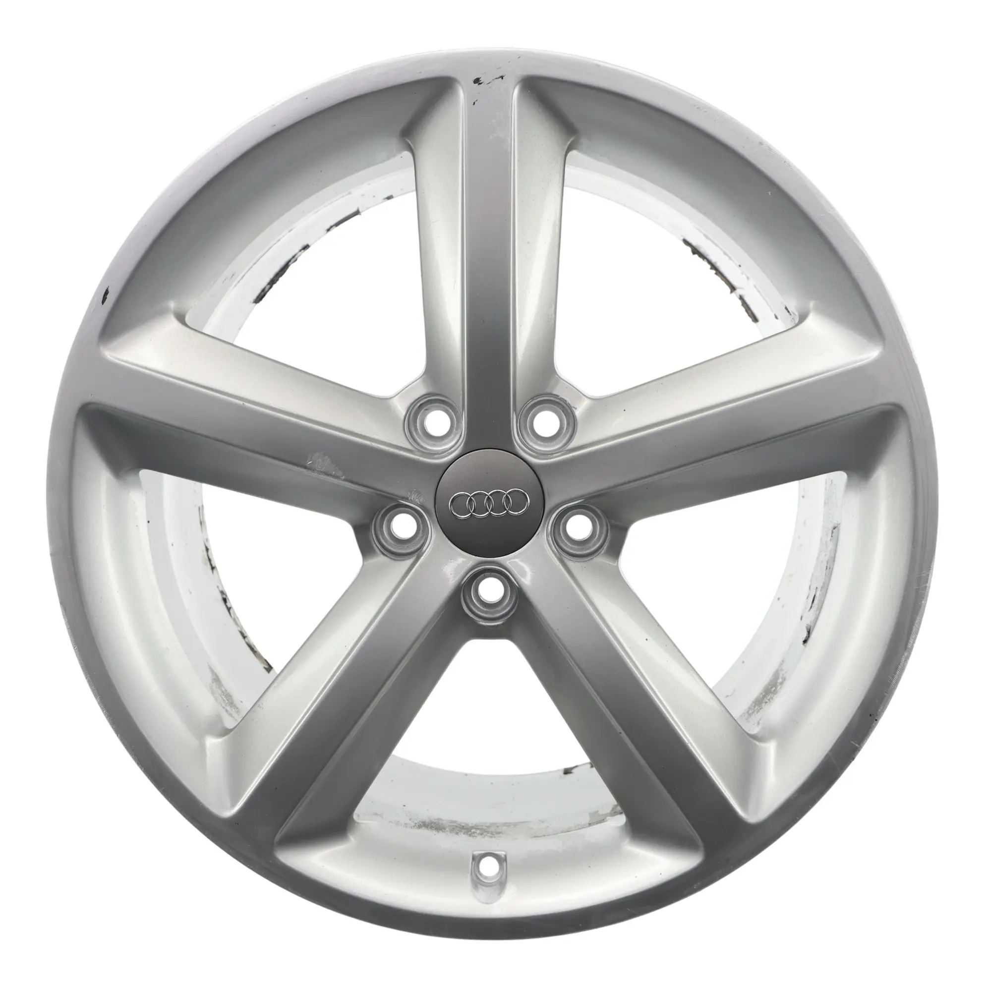 Audi A4 B8 8K Silver Wheel Alloy Rim 18" ET:47 8J Star Spoke 8K0601025Q