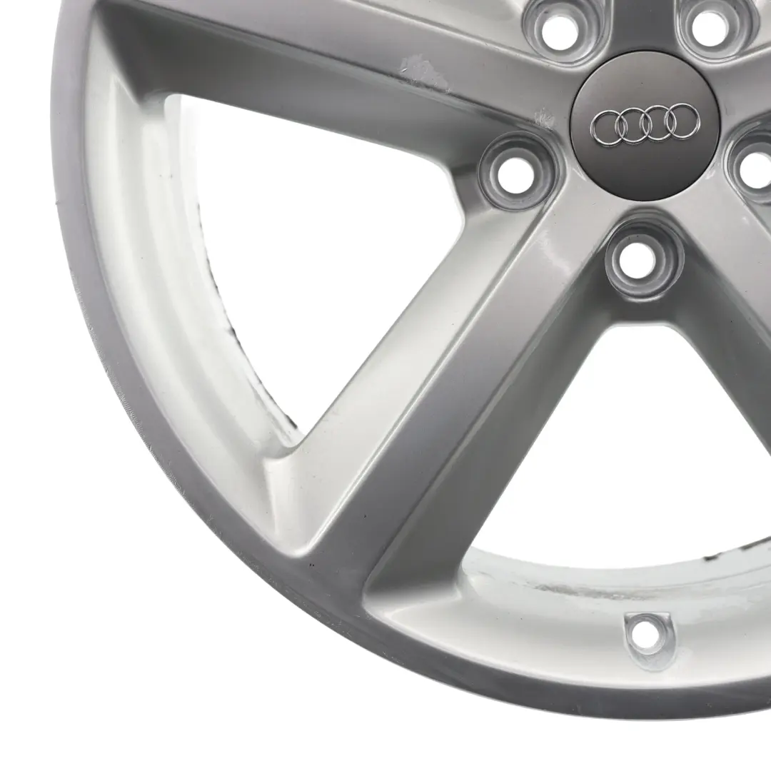 Audi A4 B8 8K Silver Wheel Alloy Rim 18" ET:47 8J Star Spoke - SKU 8K0601025Q-3 - Part number 8K0601025Q