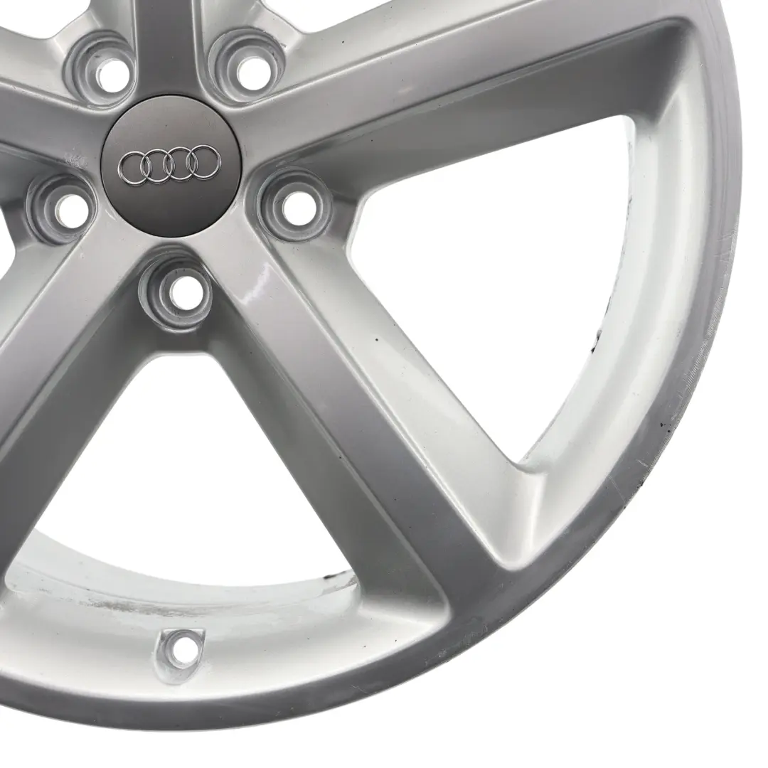 Audi A4 B8 8K Silver Wheel Alloy Rim 18" ET:47 8J Star Spoke - SKU 8K0601025Q-3 - Part number 8K0601025Q