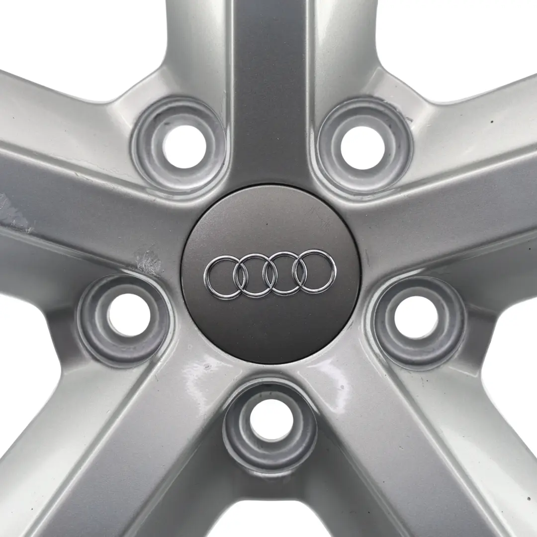Audi A4 B8 8K Silver Wheel Alloy Rim 18" ET:47 8J Star Spoke - SKU 8K0601025Q-3 - Part number 8K0601025Q