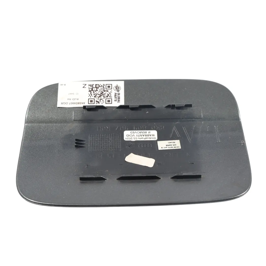 Audi A4 B8 Fuel Filler Flap Tank Cap Cover Daytona Grey Pearl - Z7S - SKU 8K0809907-DGR - Part number 8K0809907