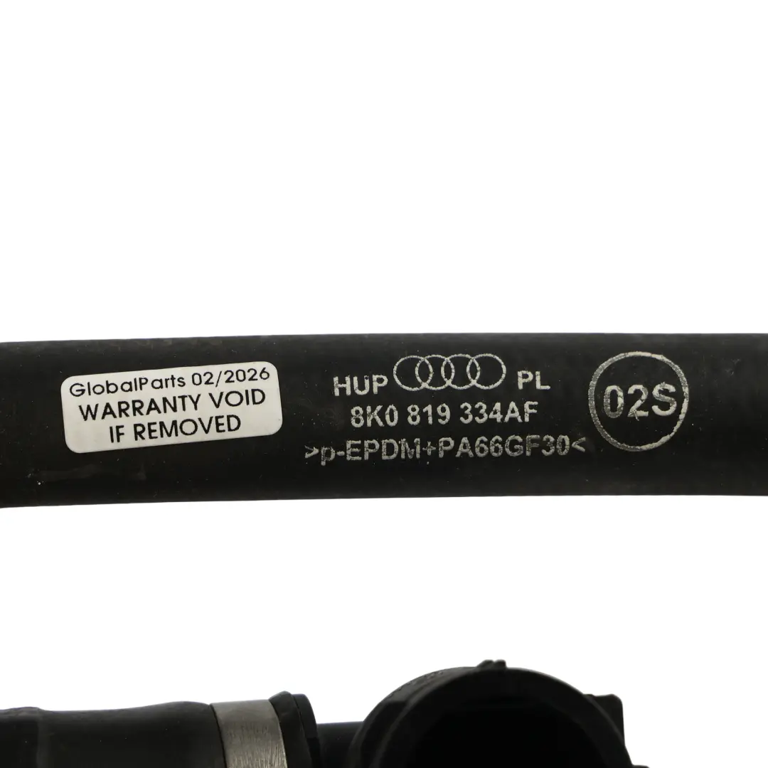 Audi A4 B8 A5 8T Water Coolant Pipe Hose Line Tube 2.0 TDI - SKU 8K0819334AF - Part number 8K0819334AF