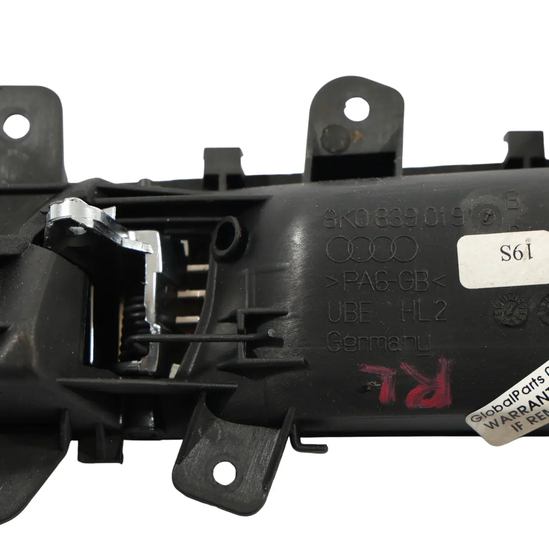 Poignée Porte Intérieure Arrière Gauche pour Audi A4 B8 1.8 TFSI à propos du numéro de pièce 8K0839019B Audi A4 B8 1.8 TFSI Poignée Porte Intérieure Arrière Gauche - SKU 8K0839019B - Numéro de pièce 8K0839019B