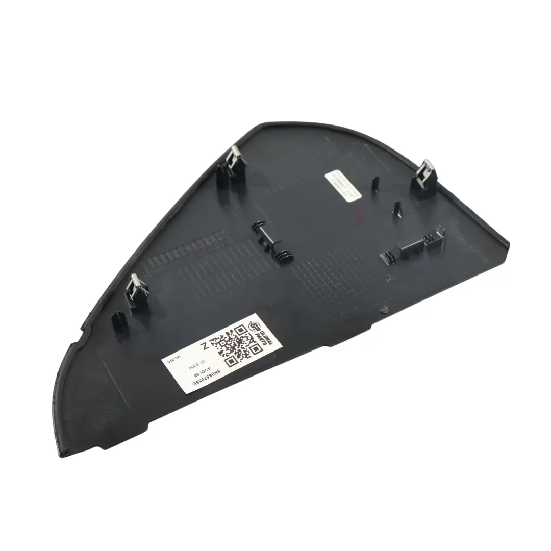 Audi A4 B8 A5 8T Pannello Cruscotto Anteriore Sinistro Nero - SKU 8K0857085B - Numero di parte 8K0857085B