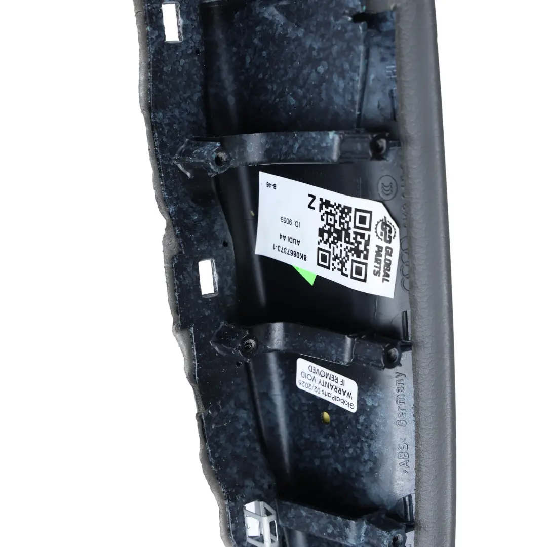 Audi A4 B8 Door Card Armrest Handle Rear Left N/S Grey - SKU 8K0867373-1 - Part number 8K0867373