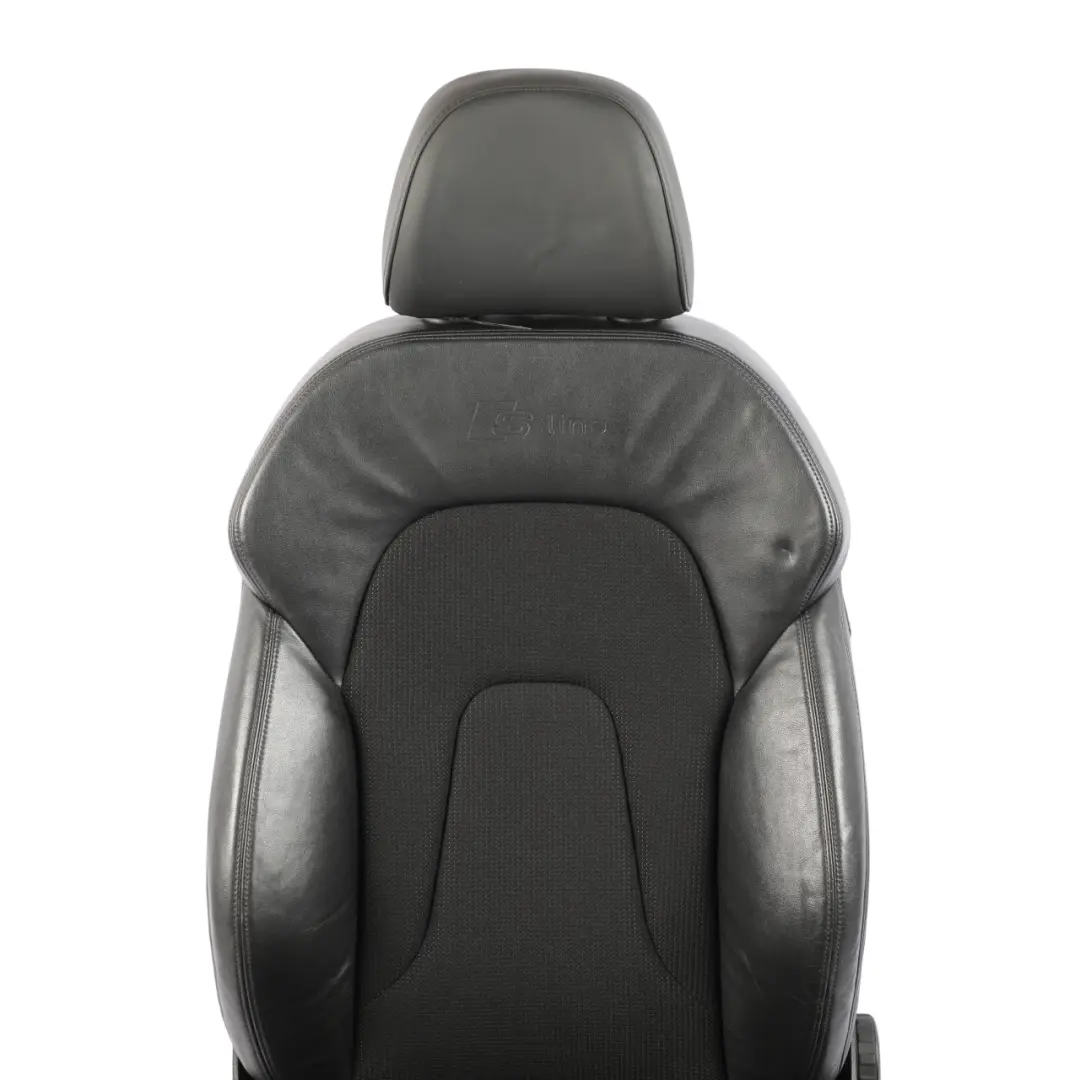 Audi A4 B8 Sedan Sport Front Seat S-Line Left N/S Half Leather Soul Black - SKU 8K0881805Q-1 - Part number 8K0881805Q