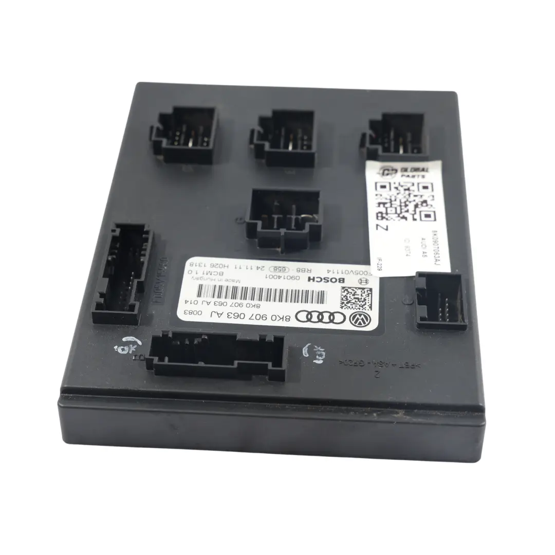 Audi A5 8T Modulo Unità Controllo Comfort BCM ECU - SKU 8K0907063AJ - Numero di parte 8K0907063AJ