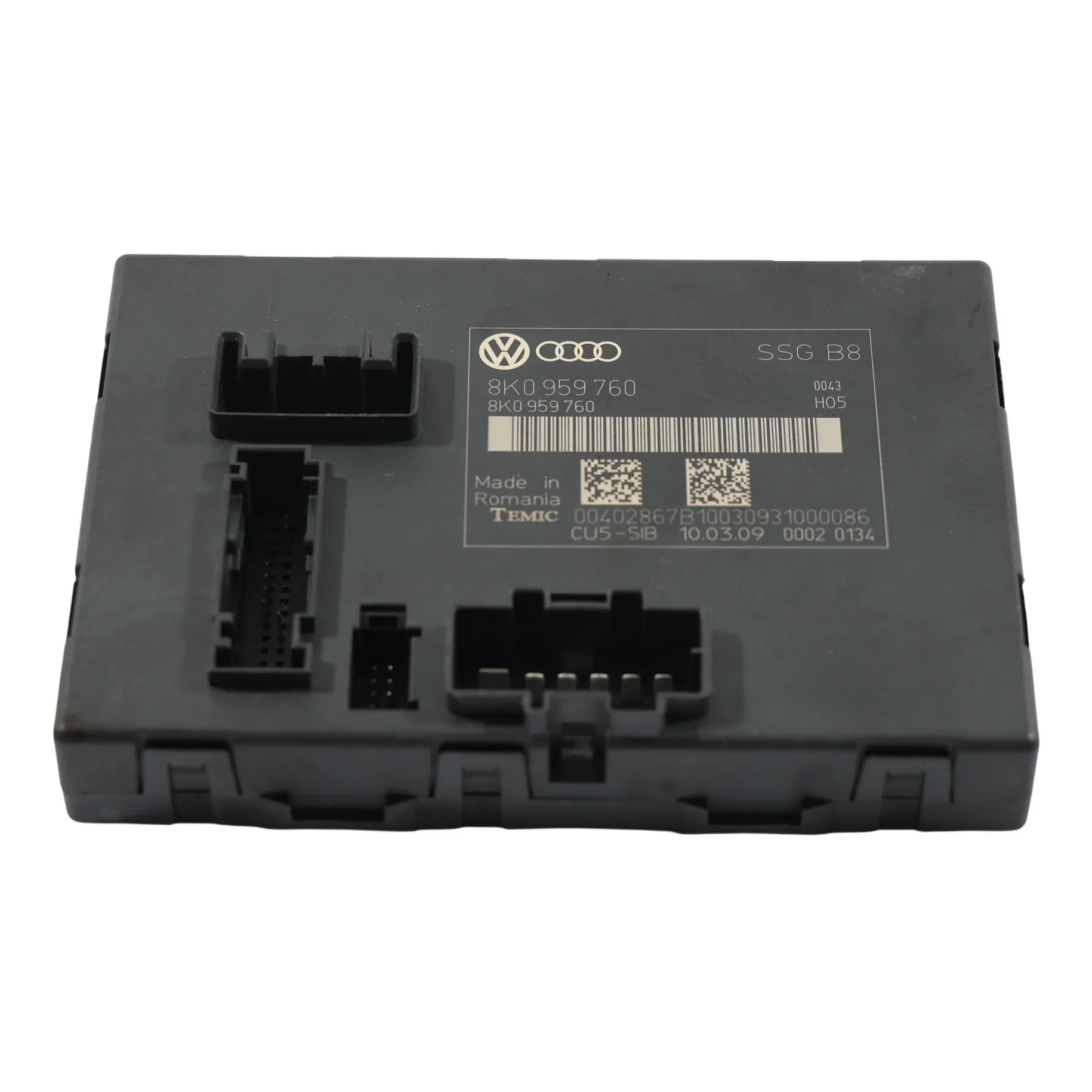 Audi S4 B8 Modulo Centralina Sedili Anteriori Interutore Sinistro ECU 8K0959760