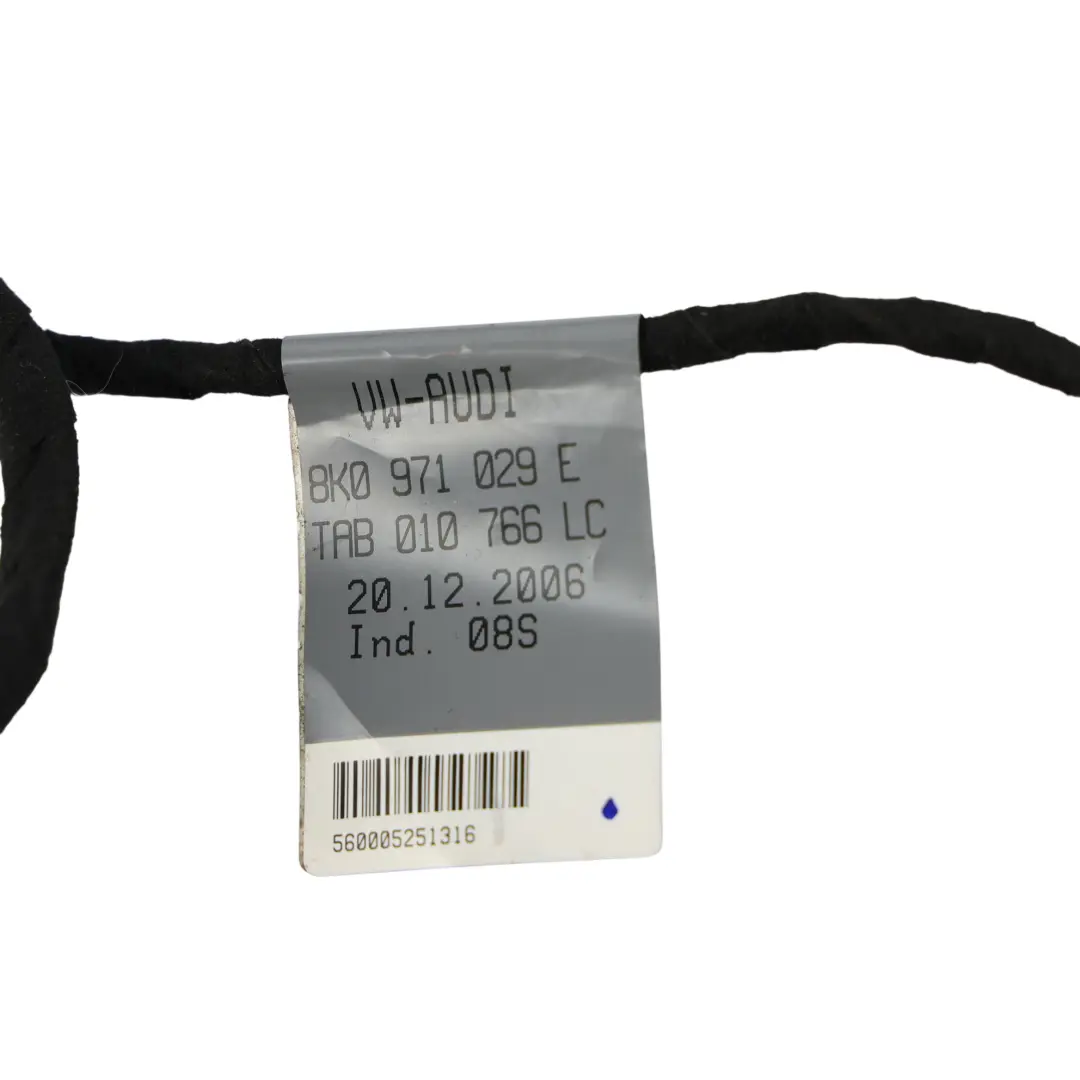 Arnés Cableado Puerta Delantero Conductor para Audi A4 B8 con número de pieza 8K0971029E Audi A4 B8 Arnés Cableado Puerta Delantero Conductor - SKU 8K0971029E - Número de pieza 8K0971029E