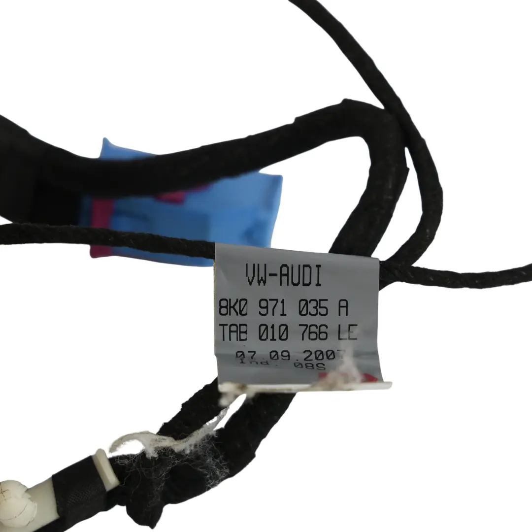 Cablaggio Elettrico Per Portiera Anteriore Lato Guidatore per Audi A4 B8 con numero di parte 8K0971035A Audi A4 B8 Cablaggio Elettrico Per Portiera Anteriore Lato Guidatore - SKU 8K0971035A - Numero di parte 8K0971035A