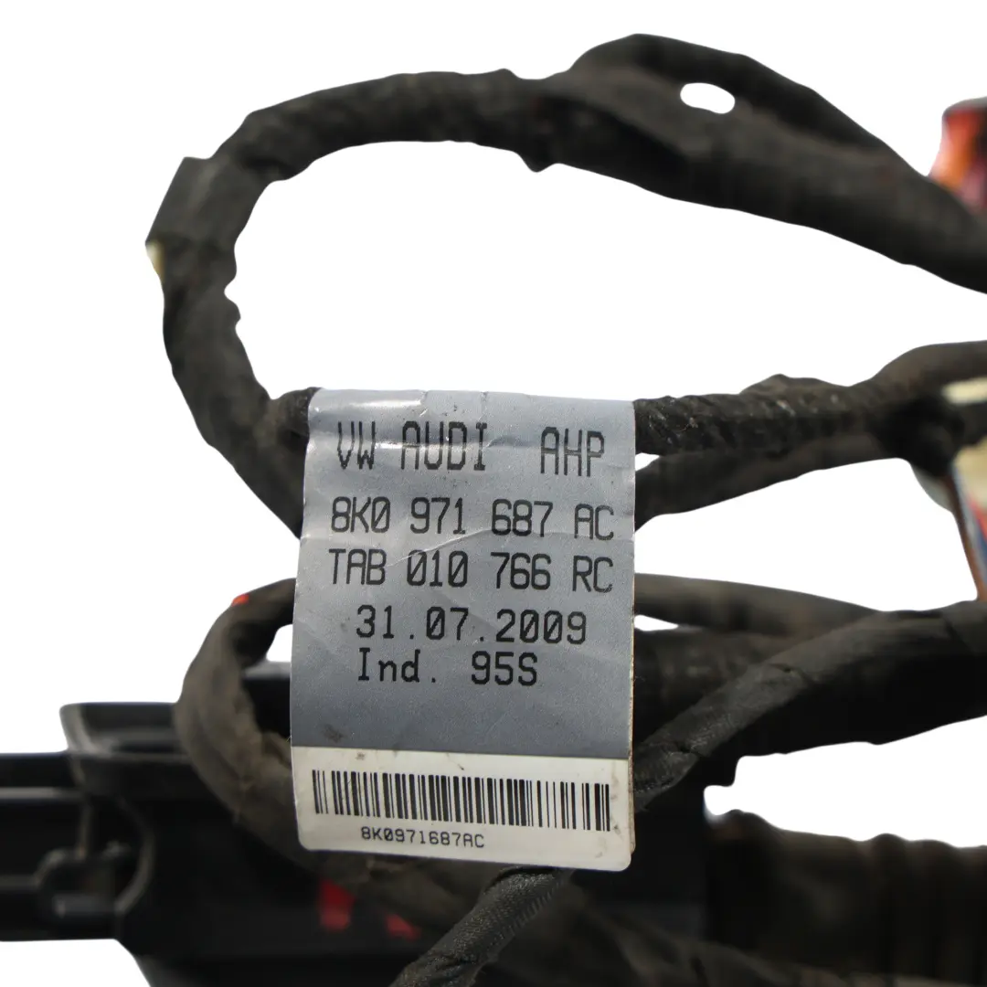 Audi A4 B8 Cablaggio Porta Cavo Loom Posteriore Sinistro - SKU 8K0971687AC - Numero di parte 8K0971687AC