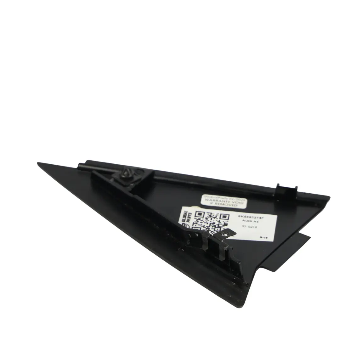 Modanatura Copertura Triangolo Lunotto Posteriore Destra per Audi A4 B8 con numero di parte 8K5853274F Audi A4 B8 Modanatura Copertura Triangolo Lunotto Posteriore Destra - SKU 8K5853274F - Numero di parte 8K5853274F