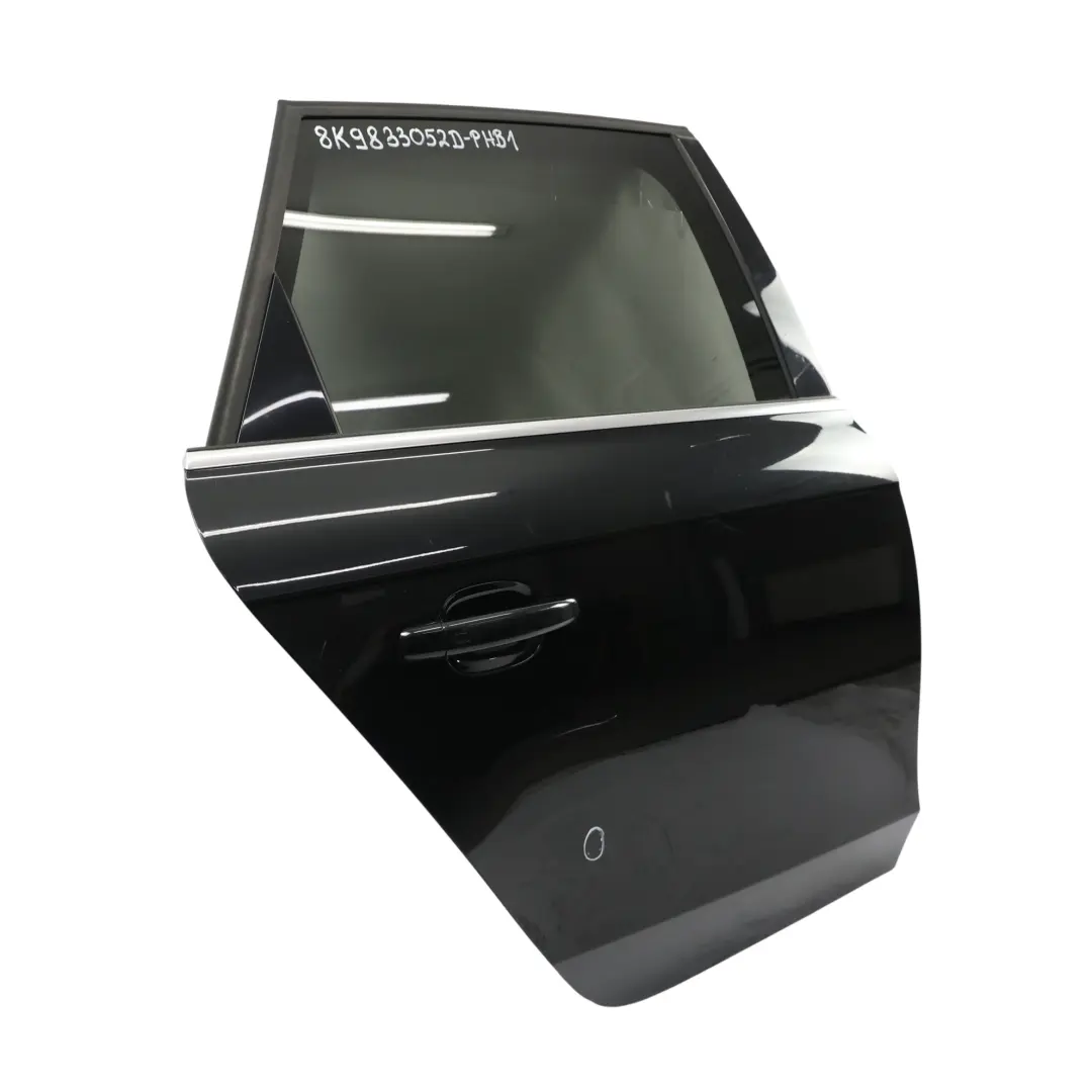 Door Right O/S Brilliant Black - LY9B to Audi A4 B8 Avant Rear with Part number 8K9833052D Audi A4 B8 Avant Rear Door Right O/S Brilliant Black - LY9B - SKU 8K9833052D-PHB1 - Part number 8K9833052D