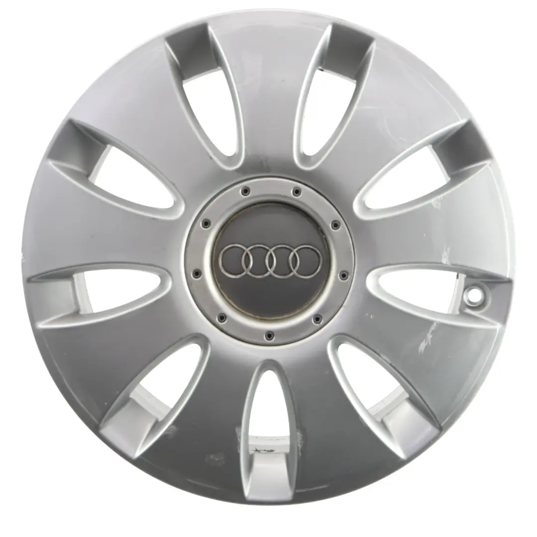 Srebrna Felga Aluminiowa 16" 6,5J ET:50 9-Ramienna do Audi A3 8P o numerze 8P0601025AA Audi A3 8P Srebrna Felga Aluminiowa 16" 6,5J ET:50 9-Ramienna - SKU 8P0601025AA-1 - Numer Części 8P0601025AA